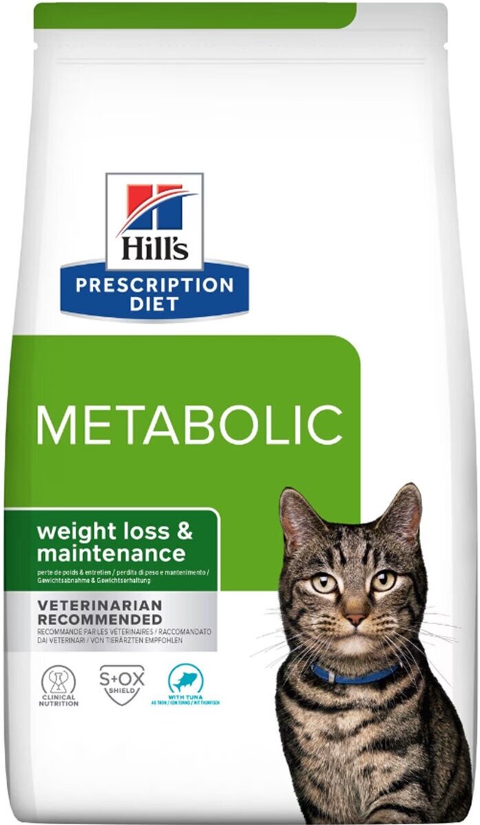 Сухой диетический корм для кошек Hill's Prescription Diet Metabolic способствует снижению и контролю веса, с тунцом, 1,5 кг - фотография № 6