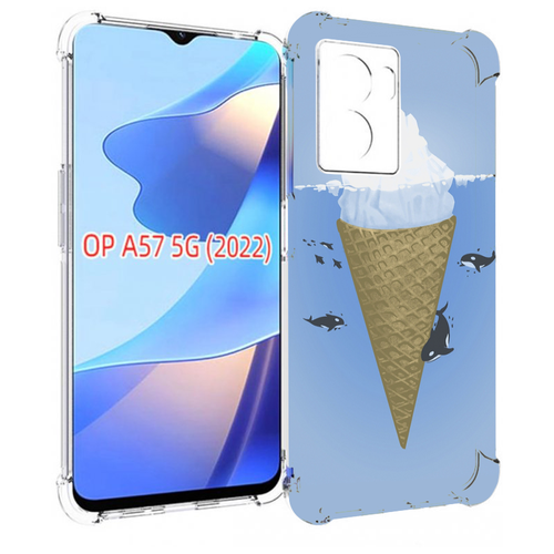 Чехол MyPads мороженное-у-косаток для OPPO A57 5G(2022) задняя-панель-накладка-бампер