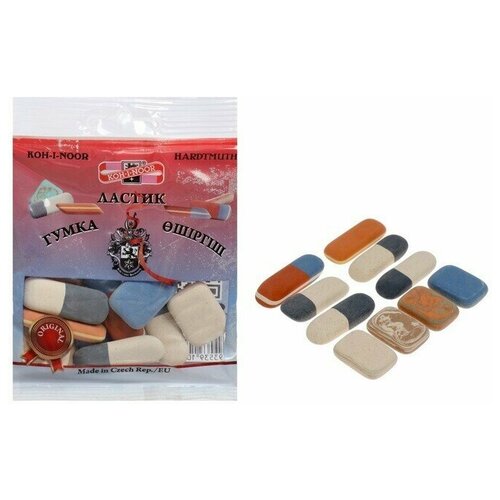 Набор ластиков 9 штук Koh-I-Noor овальные 600₽