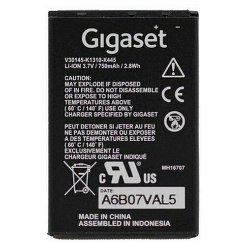 Аккумулятор GIGASET S30852-D2152-X1 аккумулятор cameronsino cs smc55cl для ip телефона siemens gigaset sl1 eba 510 3 7v 750mah