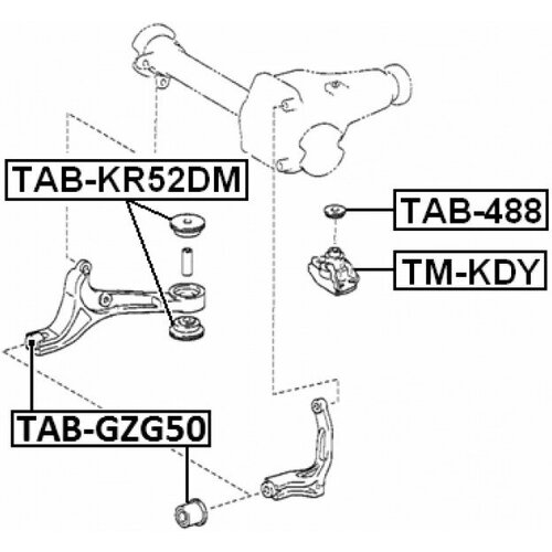 Подушка Переднего Дифференциала Febest Tab-488 Febest арт. TAB488