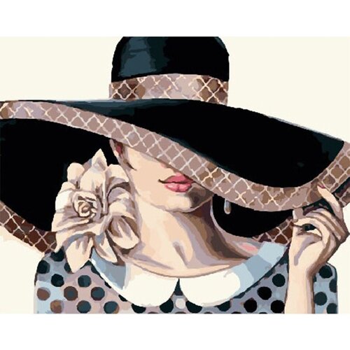 Картина по номерам Дама в шляпе 40х50 см Hobby Home картина по номерам дело в шляпе 40х50 см