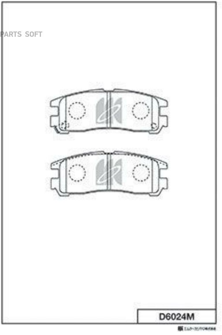 KASHIYAMA D6024M D6024M-01_=291 02=Y06-6024M ! колодки дисковые з.\ Mitsubishi Galant 1.8-2.5/2.0TDi 92-00/Sigma 90-96