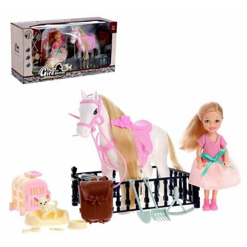 Игрушка «Лошадь» с куклой, с аксессуарами