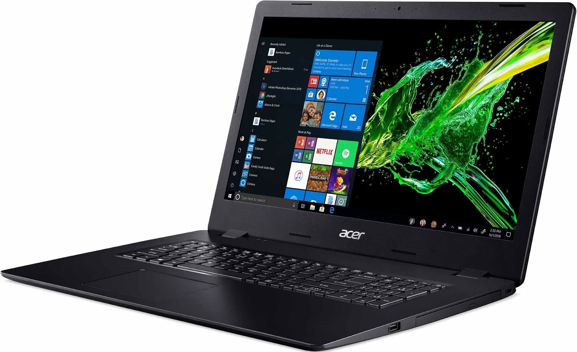 Ноутбук Acer NX.HZWER.00G i3-1005G1/8GB/1TB/DVD-RW/Intel UHD Graphics/17.3"/IPS/FHD/noOS/black/WiFi/BT/Cam - фото №5