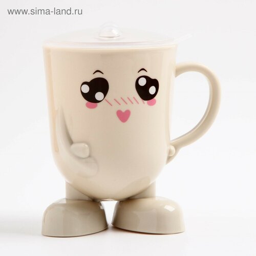 Кружка детская с крышкой 270 мл цвет и рисунок микс 311₽