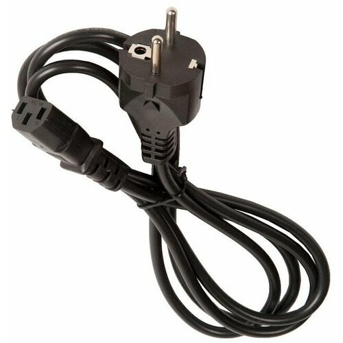 Power cable / Кабель питания 1.8м, Schuko-C13, 6А, черный, с заземлением кабель питания 1 8м schuko c13 6а черный с заземлением