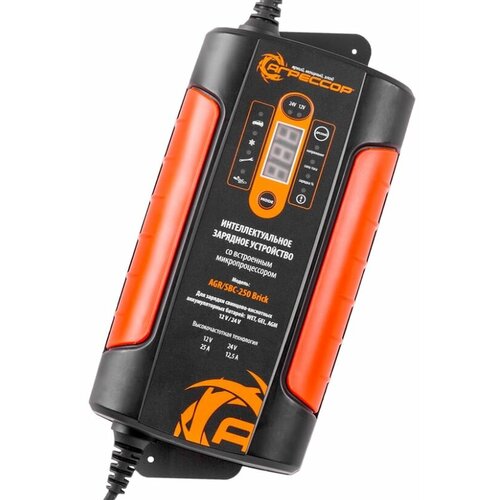 Цифровое зарядное устройство Агрессор 9 фаз зарядки ток зарядки 12525А для 12V24V АКБ WET AGM GEL 1362600₽