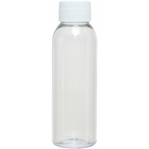 Флакон прозрачный 100 мл с белой винтовой крышкой/ Бутылочка для хранения