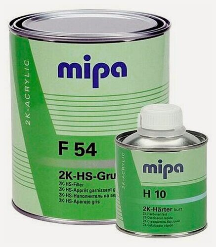 Изображение товара MIPA Grundfiller HS 2K F54 грунт-выравниватель 4:1, 1,25л (комплект 1л + 0,25л отв.), серый