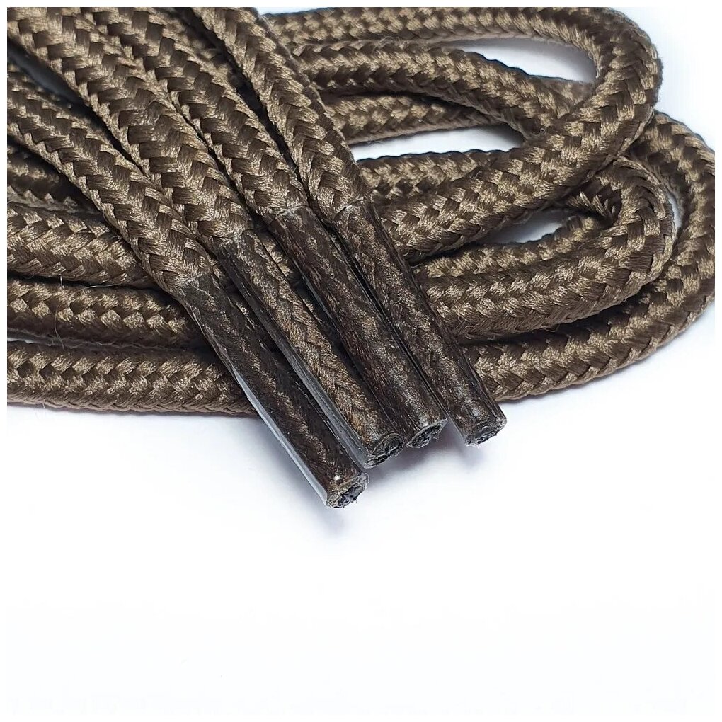 Шнурки LENKO коричневые круглые 160 см - фотография № 2