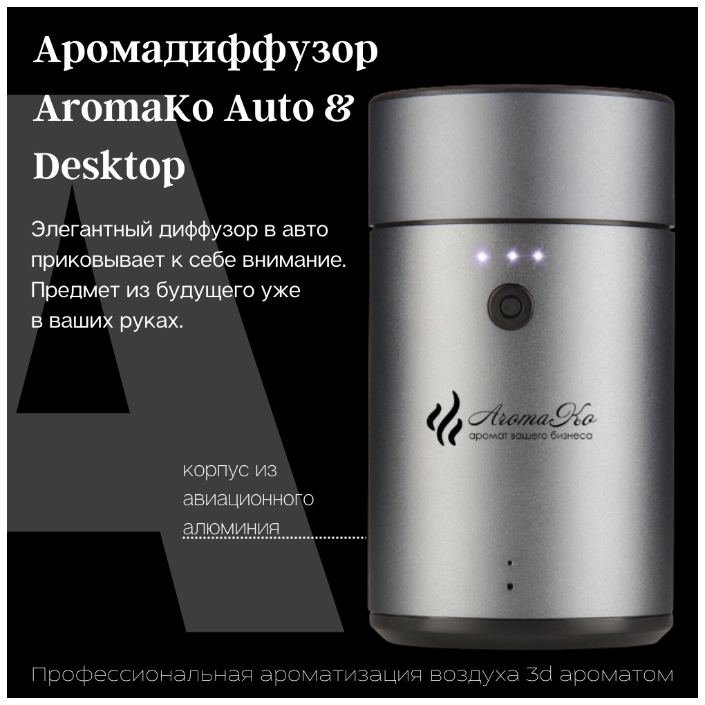 Автодиффузор AROMAKO Auto для салона автомобиля ароматизатор в машину аромадиффузор в машину офис