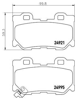 Колодки дисковые задние для infiniti fx50/g37 08 , nissan 370z 09 Textar 2499501