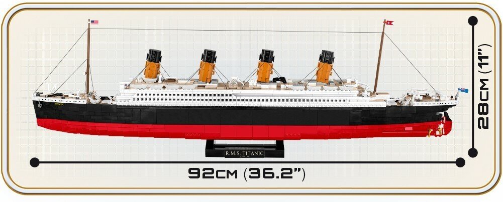 Конструктор Cobi Титаник ,1:300, 2840 деталей (COBI-1916) - фото №7