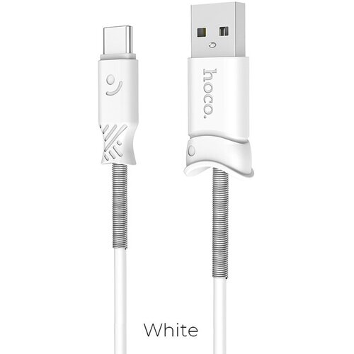 Кабель USB HOCO X24 Pisces, USB - Type-C, 2.4А, 1 м, белый кабель usb x24 pisces usb lightning 2 4а 1 м белый