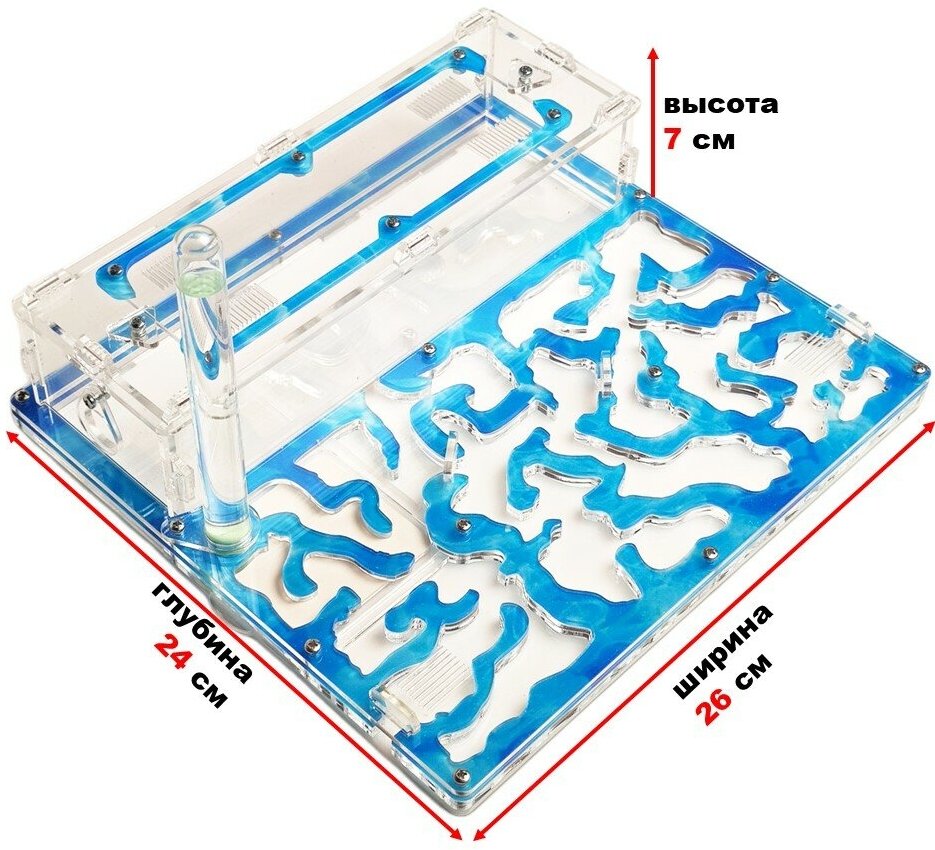 Большая муравьиная ферма "Вода" XXL 26*24см Базовый комплект - фотография № 3