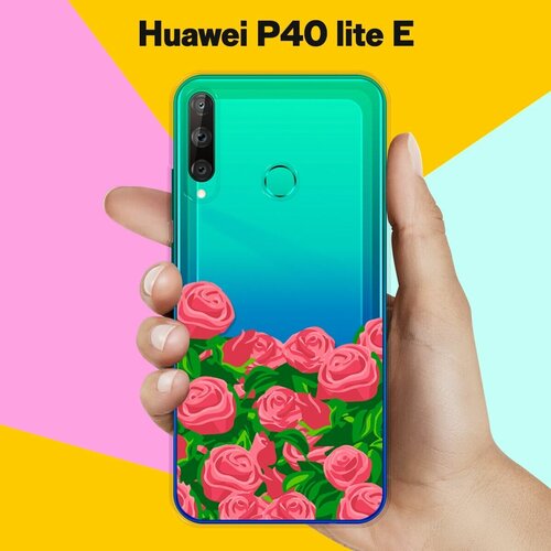 Силиконовый чехол Розы на Huawei P40 Lite E