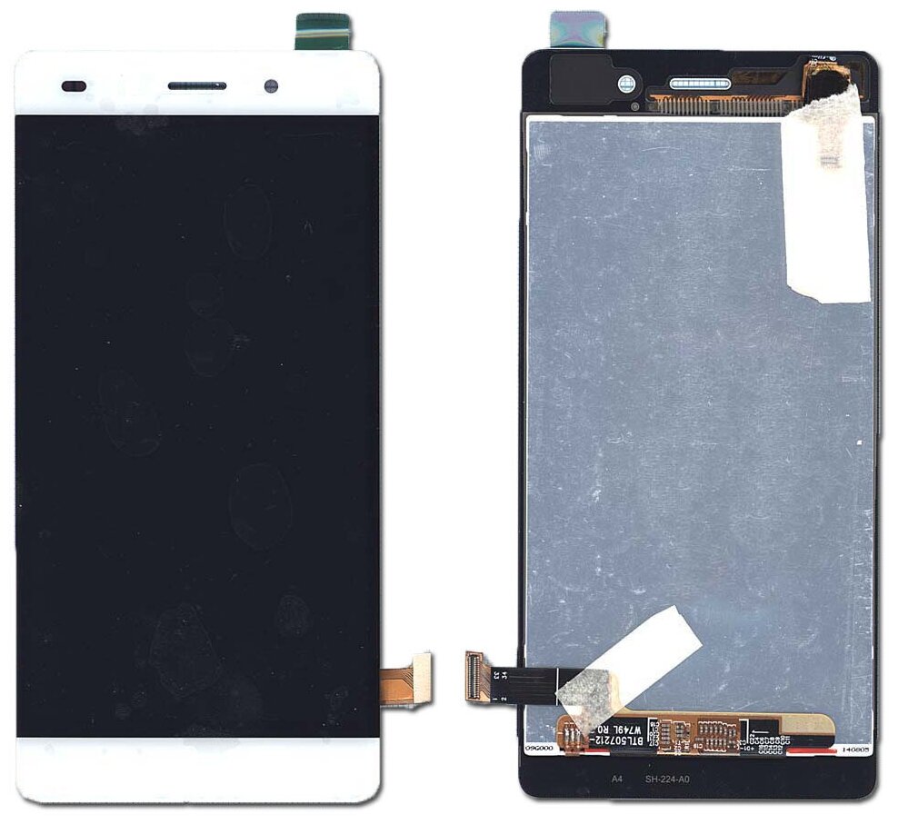 Дисплей (экран) в сборе с тачскрином для Huawei P8 Lite белый