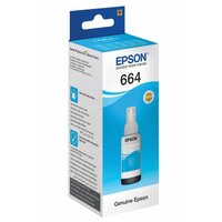 Чернила Epson C13T66424A, блистер для Epson L100, L110, L120, L1300, L132, , голубой, 70 мл