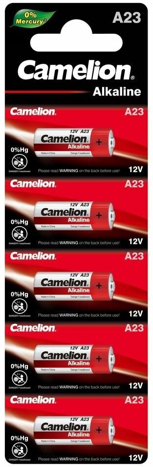 Батарейка щелочная Camelion Premium Alkaline A23 12В, 5 шт. - фото №1