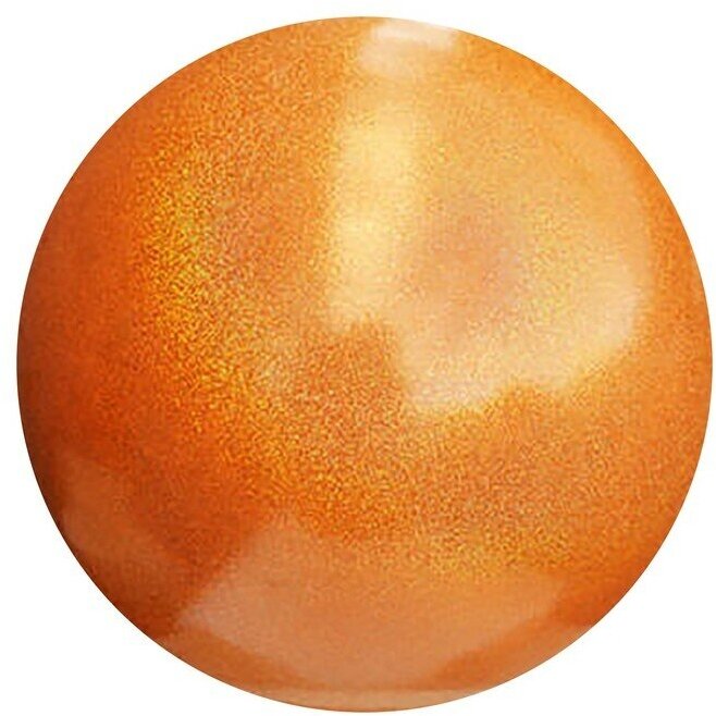 Мяч для художественной гимнастики Pastorelli African Sunset GLITTER HV, d=18 см, цвет оранжевый