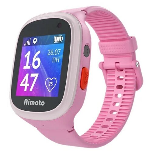 Детские смарт-часы Aimoto Start 2 144 GPS история перемещений безопасная зона розовые 506400₽