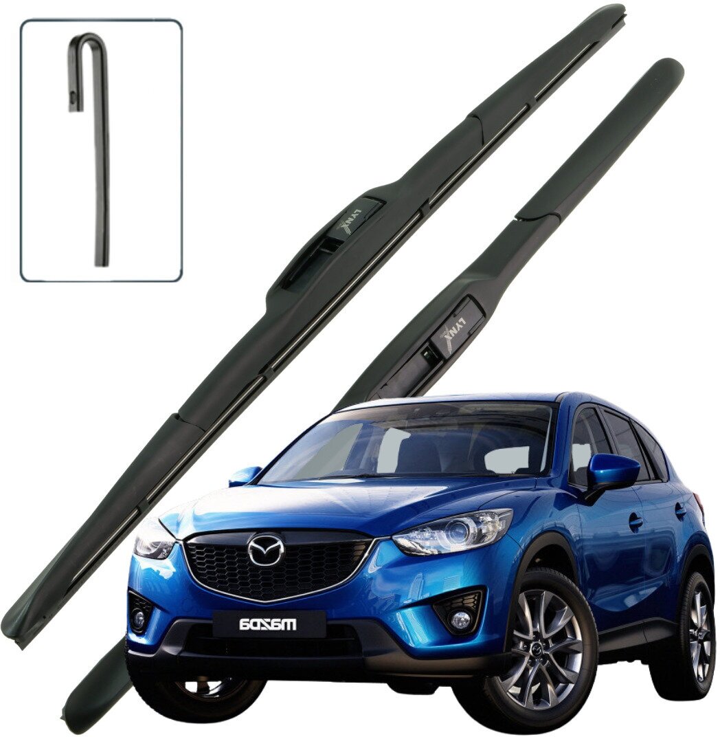 Дворники Mazda CX-5 KE Мазда СХ-5 КЕ 2011 2012 2013 2014 2015 2016 2017 Щетки стеклоочистителя гибридные ОЕМ для автомобиля 600-450 2шт.