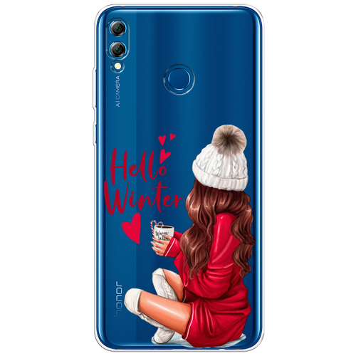 Силиконовый чехол на Honor 8X Max / Хонор 8Х Макс Hello winter, прозрачный силиконовый чехол на honor 8x max хонор 8х макс кассета