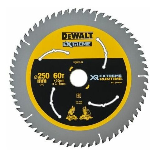 Пильный диск DEWALT DT99573 EXTREME RUNTIME, 250х30 мм