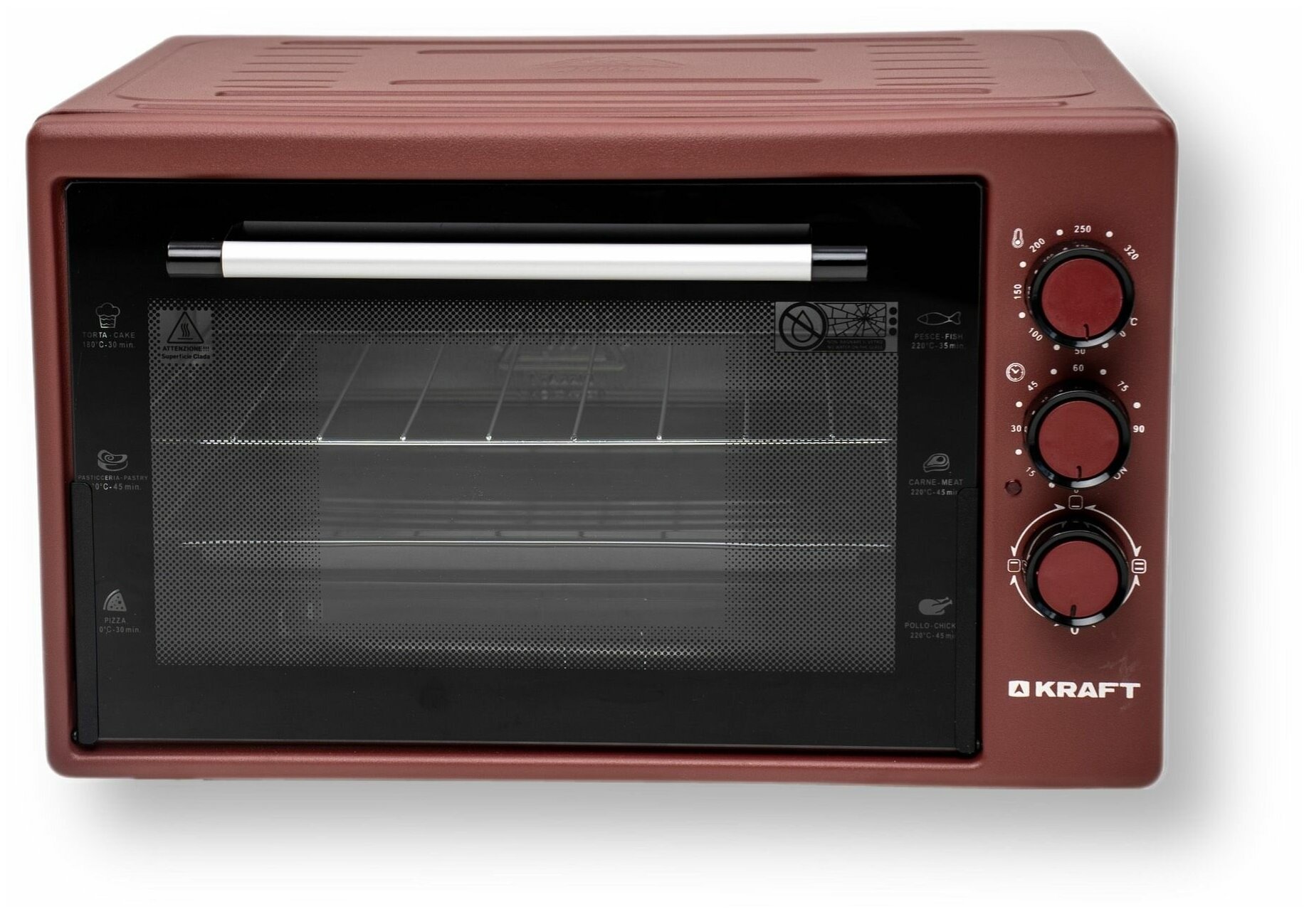 Kraft Kf-mo 3200 R Мини-печь красный . - фотография № 1