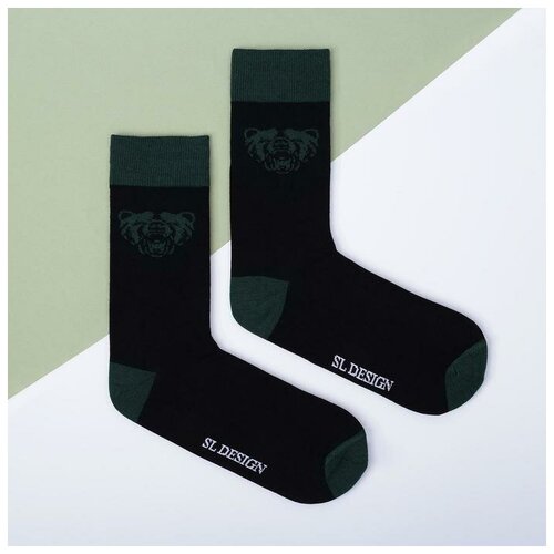 фото Носки sl russian brand, размер 38, черный, оранжевый