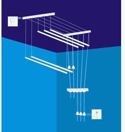 Сушилка для белья потолочная (2.2м) лиана