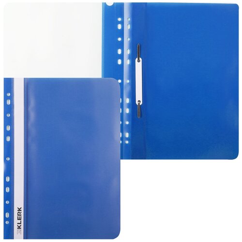 Klerk Папка-скоросшиватель А4 пластик перфорированный, зеленый (набор 20 шт)