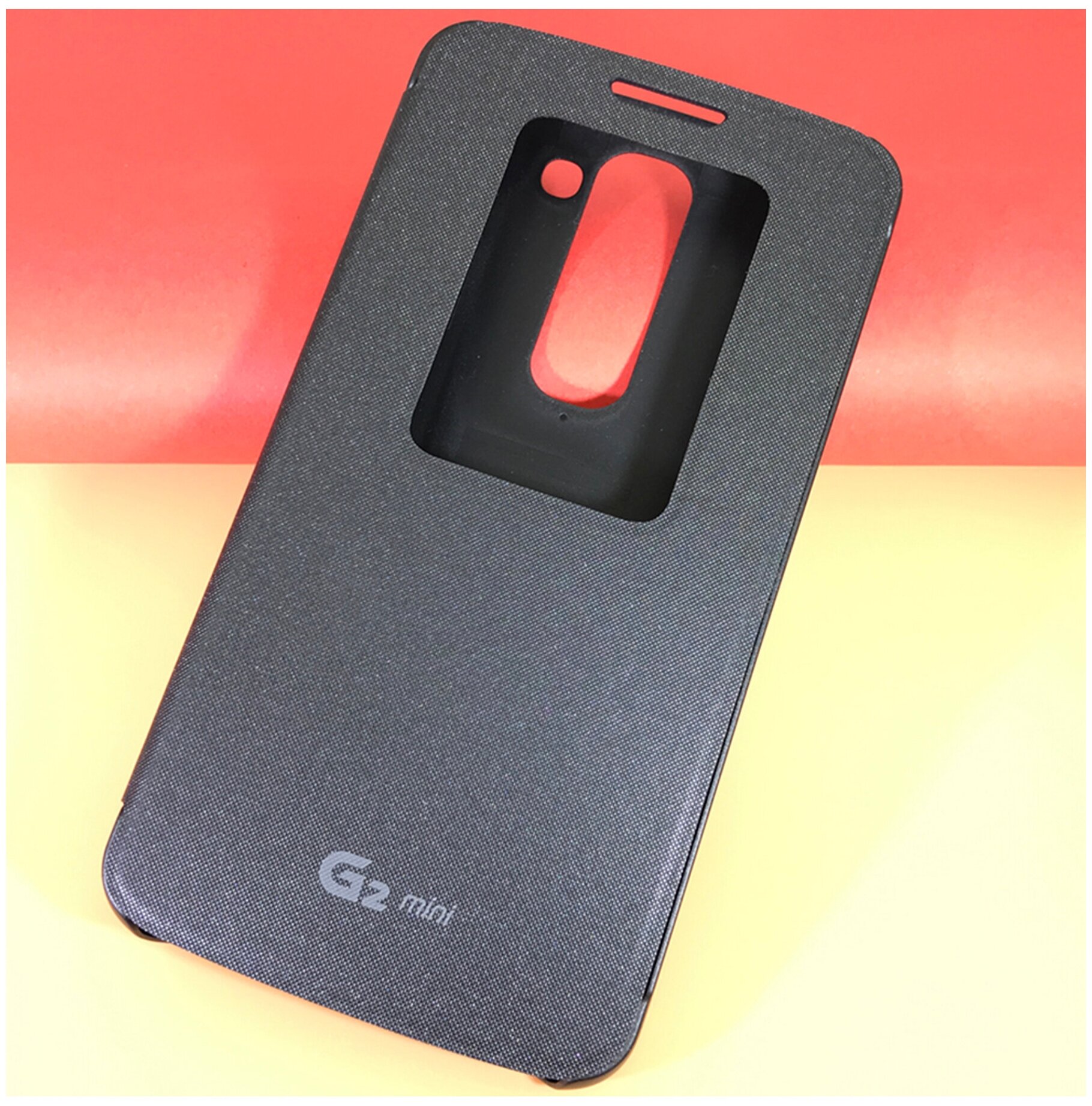 Чехол для LG G2 mini Книжка из пластика и ткани с окшком для просмотра