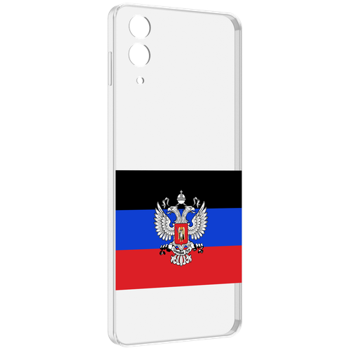 Чехол MyPads герб флаг ДНР-1 для Samsung Galaxy Z Flip 4 (SM-F721) задняя-панель-накладка-бампер