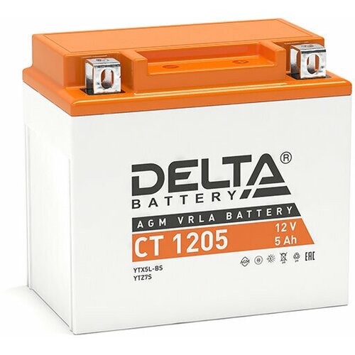 Аккумулятор DELTA AGM CT 1205 5Ah ОП 80A (YTX5L-BS,YTZ7S)