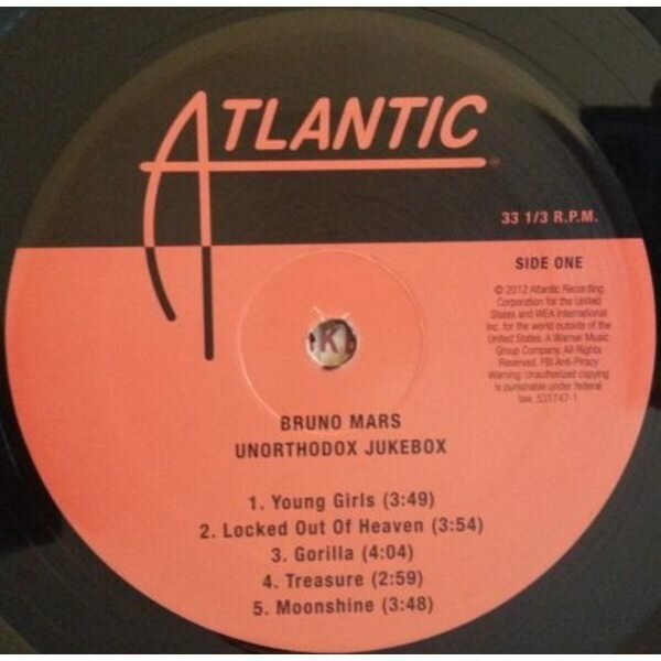 Bruno Mars. Unorthodox Jukebox (LP) Виниловая пластинка Warner Music - фото №6
