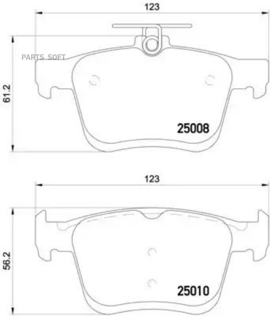 BREMBO P85125 P85125_колодки дисковые задние!\ Audi A3, VW Golf VII 1.2TSI-1.8TFSI/2.0TDI 12