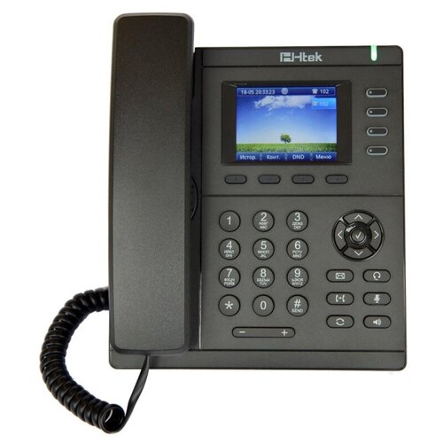 IP-телефон Htek UС921P RU, 4 SIP-аккаунтов, с БП, черный, 1 шт.
