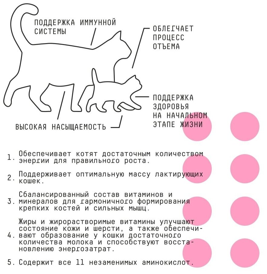 Сухой низкозерновой корм AJO Kitten & Mom для котят, беременных и кормящих кошек 1,5 кг — фото 1