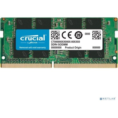 Crucial Модуль памяти Crucial DDR4 SODIMM 16GB CT16G4SFRA32A PC4-25600 3200MHz Разноцветный 561000₽