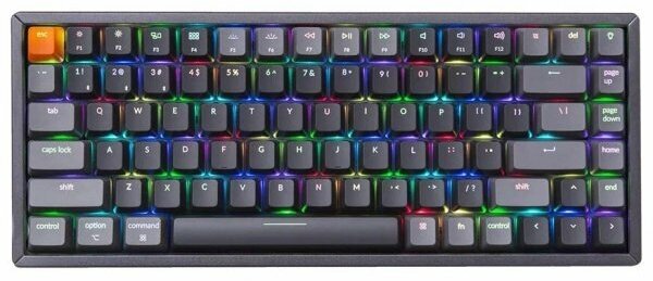 Клавиатура беспроводная механическая Keychron K2 v2 (Hot-swappable), Gateron G Pro Blue Switch, Bluetooth, RGB, 4000мАч, Серый K2C2H - фото №18