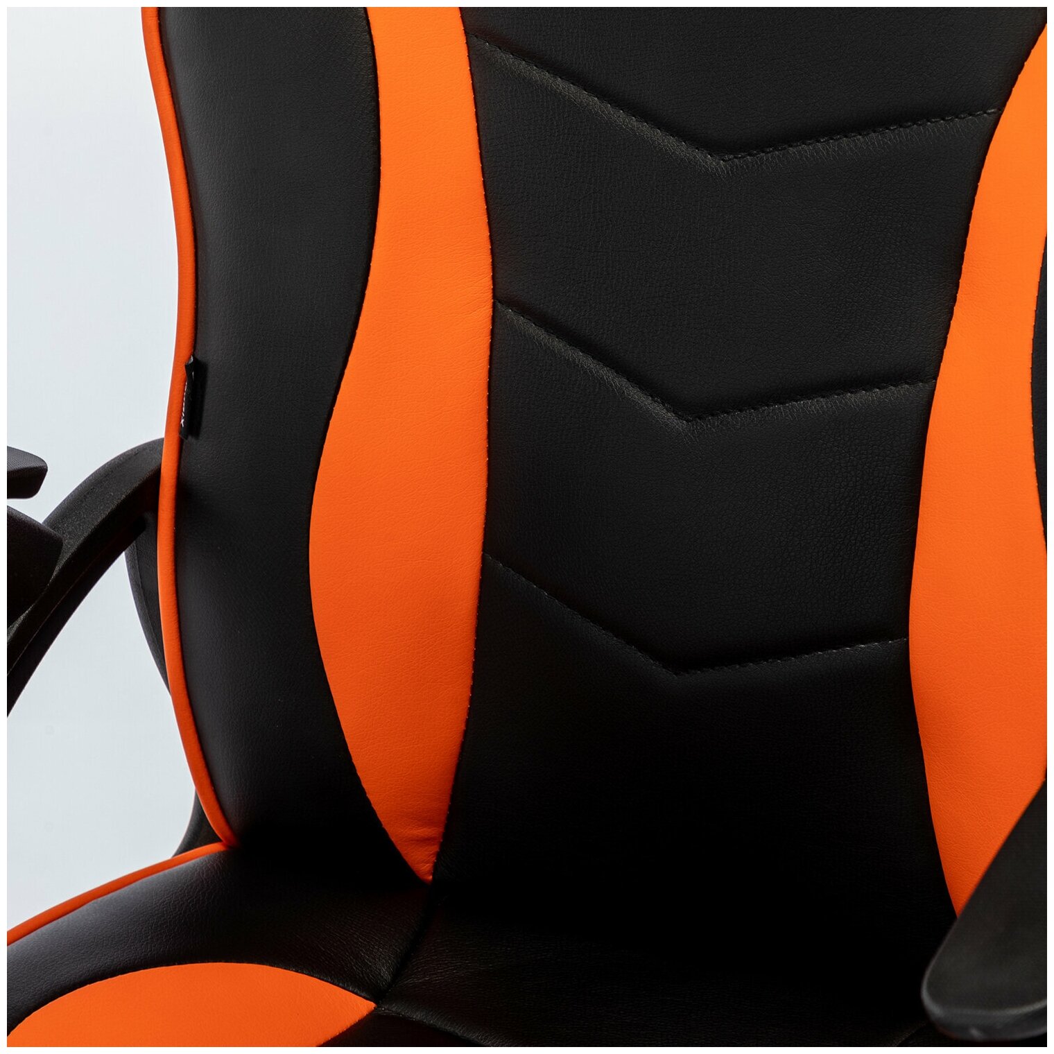 Кресло компьютерное BRABIX Shark GM-203, экокожа, черное/оранжевое (532513) - фотография № 9