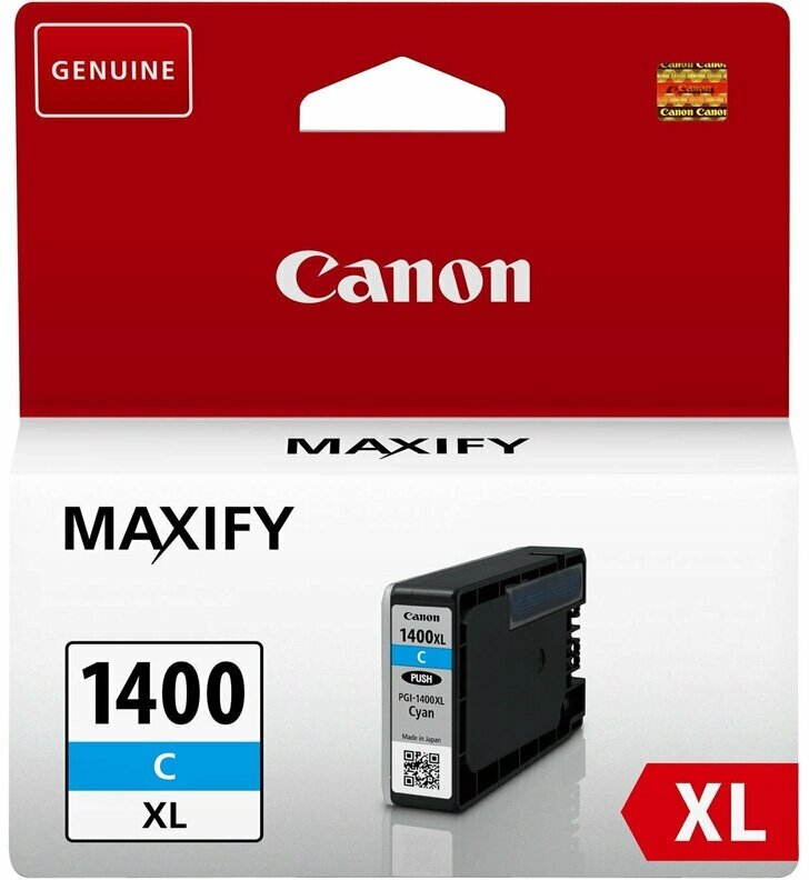 Картридж Canon PGI-1400C XL Cyan 9202B001 для MAXIFY МВ2040/МВ2340