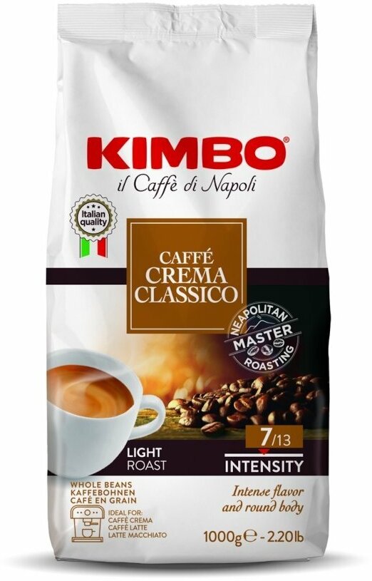 KIMBO Caffe Crema Classico (Кимбо Кафе Крема Классико) кофе в зернах, 1 кг