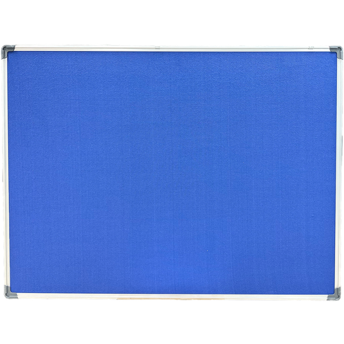 Доска текстильная 90*120, алюминиевая рамка, синяя, доска пробковая для объявлений