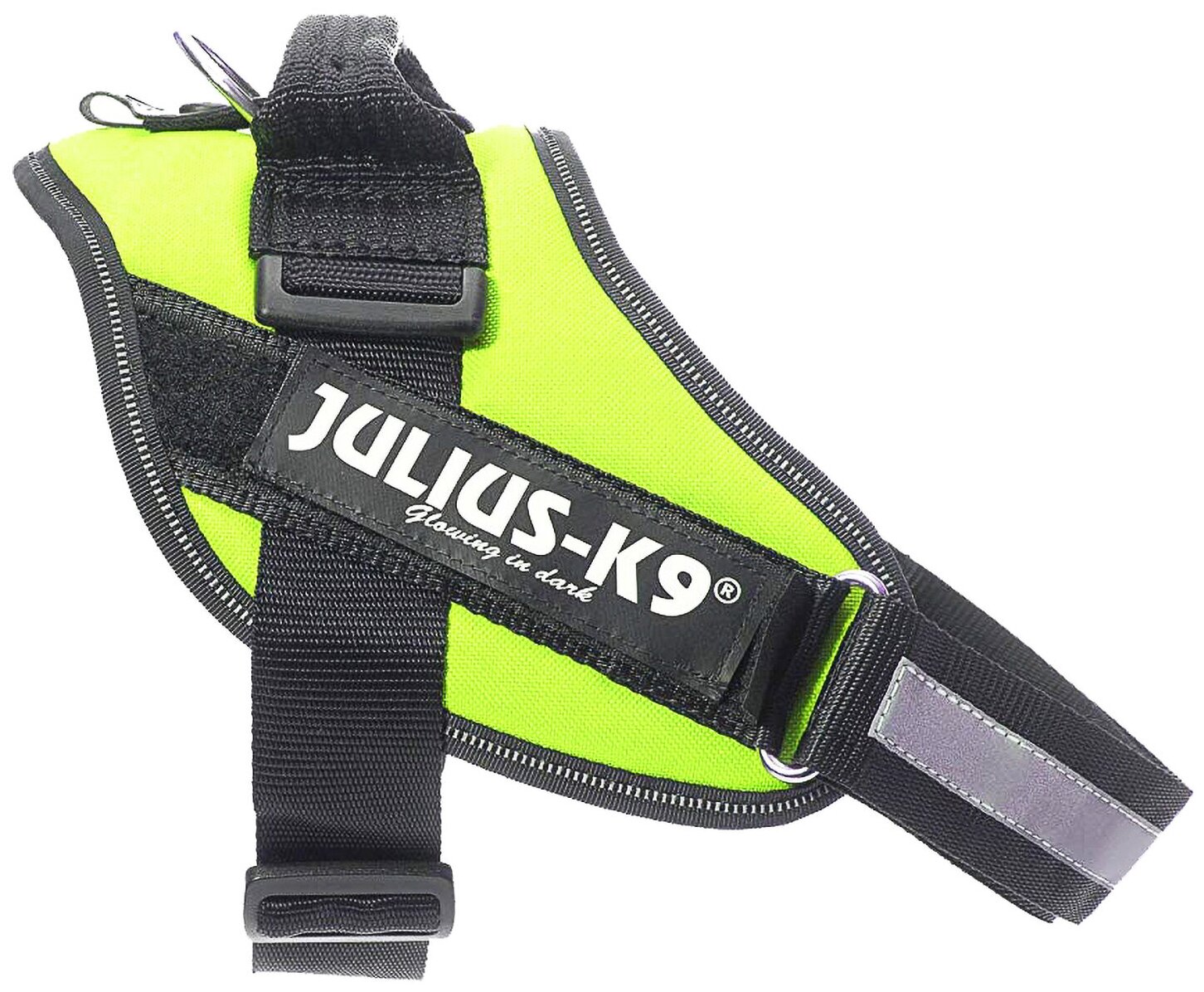 JULIUS-K9 шлейка для собак IDC-Powerharness 1 (63-85см/ 23-30кг), зеленый неон . - фотография № 5