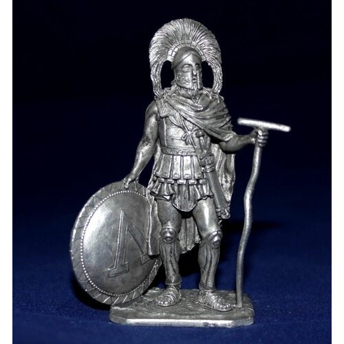 Коллекционная оловянная миниатюра, солдатик в масштабе 54мм( 1/32) Спартанский командир, 5 век до н. э.