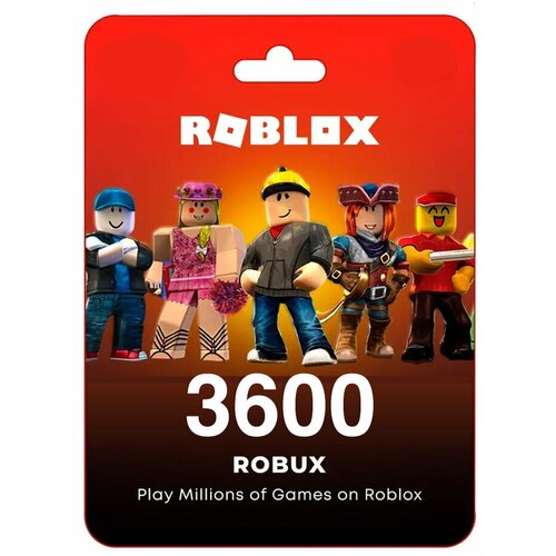 Пополнение счета Roblox на 3600 Robux РФ для России / Подарочная карта Роблокс / Глобал для любого региона