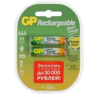 Аккумулятор Ni-Mh 400 мА·ч 1.2 В GP Rechargeable 400 Series AAA, в упаковке: 2 шт.